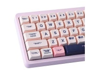 Wunzkii PBT Keycaps 147 Keys Pink Plastic Keycaps Dye-Sublimation XDA Profile Custom Keycaps Cute Keycaps for Cherry Gateron MX... 