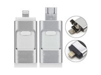 USB i Flash Drive U Disk Memory Stick Storage for iPhone Ipad Mac Android Phone PC 8gb 16gb 32gb 64gb 128gb (Silver 64GB)... 