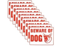 10 PC BEWARE OF DOG WARNING SIGNS 9 x 12 INCH SIZE DURABLE WEATHERPROOF Yard - Newegg.com