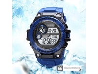 SKMEI 1759 Dual Time Digital Display Waterproof PU Leather Strap Luminous Electronic Watch (Red) - Newegg.com