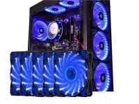 SA 120mm PC Cooling Computer 16dB Ultra Silent 15 LEDs Case Fan Heatsink Cooler Cooling w/ Anti-Vibration Rubber, 120mm Fan,12VDC... 