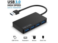 0 Hub, Hannord Ultra Slim USB Data Hub Adapter Compatible for MacBook, Mac Pro/mini, iMac, Surface Pro, XPS, Ultrabooks, PC... 