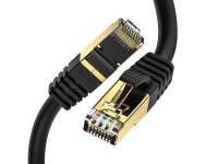 Cat 8 Ethernet Cable RJ45 Internet Patch Cable 2000Mhz 40Gbps High Speed LAN Wire Cable Cord Shielded for Modem, Router, PC, Mac... 
