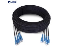 500M SC/UPC 4 Cores Outdoor Drop optic patch cord single mode  Drop Fiber Optic Jumper G652D Patch lead cable 3 steel 500mtr... 