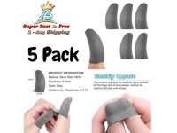 5pcs L1 R1 Breathable Mobile Game Controller Touch Screen Finger Sleeve Touch Trigger For Mobile PUGB Game Gaming Gloves TXTB1... 