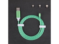 LED Flowing Magnetic Charger Blue Cable Light Up Candy Moving Party Shining Charger Phone Charging Cable Magnetic streamer... 