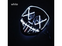 Halloween Led Light Up Mask, Purge Mask, Scary EL Wire Light up Mask Cosplay Led Costume Mask for Halloween, Festival, Party... 