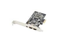 FOR PCI-E 1x to IEEE 3 PORTS 1394 Pcie Firewire Controller Card 1394 4PIN 9PIN Adapter VIA VT6308 set 1394A 1394B sound card... 