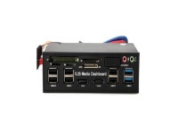 FOR 5.25PC Media Dashboard Multi-Function Front Panel 2-Port USB 3.0 +6-Port + USB2.0 All In 1 Card Reader + eSATA+ SATA+Auido... 