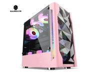 GAMEKM Mid-Tower Desktop Gaming Computer Case PC Case USB 3.0 Ports E-sports Game Office Computer Case Transparent Water Cooling... 