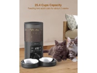 Automatic Cat Feeders for 2 Cats - 6L Cat Food Dispenser with... to 6 Meals per Day with 10S Voice Recorder, Support Dual Power... 