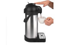 Cresimo 101 Oz (3L) Airpot Thermal Coffee Carafe/Lever Action/Stainless Steel Insulated Thermos / 12 Hour Heat Retention / 24... 