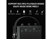 W WINBRIDGE 40W Portable Bluetooth PA System with UHF Wireless Mic Headset, Wireless Voice Amplifie for Teachers, Megaphone... 