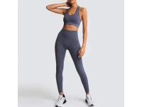 Pure color seamless knitted hip yoga suit sports fitness suit vest suit women - Newegg.com