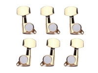 6 PCS 3L 3R Gilding Classical Guitar Tuning Pegs Keys Locking Tuner Machine Heads with Threaded Bushing Ferrules Screws Chrome... 