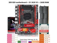 Machinist X99 Motherboard LGA 2011-3 Set Kit Intel Xeon E5 2620 V3 CPU Processor DDR4 16GB (2*8G) 2666MHz Memory RAM X99-RS9... 