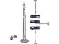 Universal Projector Mount 14-23.7in/ 37-60 cm Height 360 Adjustable Projector Ceiling Mount Projector Wall Mount Silver for... 