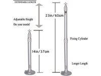 Universal Projector Mount 14-23.7in/ 37-60 cm Height 360 Adjustable Projector Ceiling Mount Projector Wall Mount Silver for... 