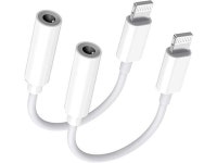 MFi Certified 2 Pack Headphone Jack Adapter Lightning to 3.5mm Earphone Jack Adapter 3.5mm Audio Cord Adapter Dongle Compatible... 