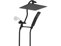 Head 10 High Pressure Rainfall Shower Head Showerhead Combo Handheld Shower Wand 12 Adjustable Curved Shower Extension Arm 71... 