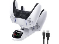 PS5 Controller Charger Dual Charging Ports PS5 Charging Station ,Controller Type-C Fast Dual Charging Station Dock with LED... 