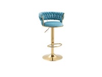 Zushule Bar Stools with Back and Footrest Counter Height Dining Chairs-Retro Modern Bar Stool Chairs fit Counter (Blue) - Newegg.com