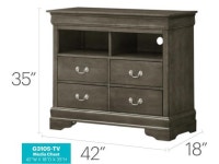 Louis Phillipe G3105-TV Media Chest , Gray - Newegg.com