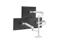 Ergotron - LX Triple Monitor Arm, VESA Desk Mount - for 3 Monitors Up to 40 Inches, 7 to 14 lbs Each - White - Newegg.com