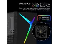 GAMDIAS ATX Mid Tower Gaming Computer PC Case with Tempered Glass Swing Door, 1x 120mm ARGB Fan & Front Panel Sync with... 