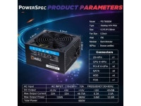 PowerSpec 750W Power Supply Semi Modular 80 Plus Bronze Certified ATX PSU Active PFC SLI Crossfire Ready Gaming PC Computer Power... 