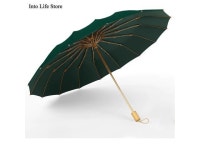 Ladies Folding Beach Umbrella  Sun Umbrella Rain Women Parasol Titanium Silver 16K Windproof Umbrellas Gift Ideas UPF50+ - Newegg.com