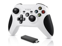 4GHZ PC Game Controller Built-in Dual Vibration Gamepad Compatible with Series X/Xbo One/One S/One X/One Elite/Windows 10 - White... 