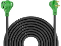 30 Amp 50 Feet RV Power Extension Cord Heavy Duty STW 10AWG 3 Wire with LED Power Indicator and Cord Organizer 30 Amp Male to 30... 