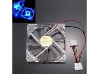 Blue 4-LED Light Neon Clear PC Computer Case Quad Cooling Fan... ca Blue 4-LED Light Neon Clear PC Computer Case Quad Cooling Fan... 