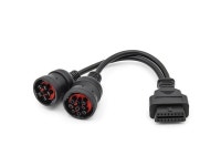 Car Truck Y Cable OBD OBD2 16Pin Female to J1708 6Pin/ J1939... ca Car Truck Y Cable OBD OBD2 16Pin Female to J1708 6Pin/ J1939... 
