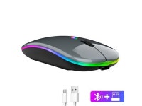 Bluetooth 2.4G wireless mouse, USB charging Mute office game Adjustable glowing mouse for Notebook,PC,Laptop,Computer, Macbook... 