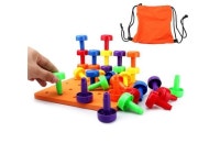 30PCS Peg Board Set Montessori Occupational Fine Motor Toy for Toddlers Pegboard - Newegg.com