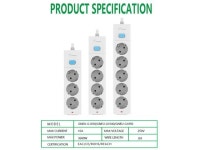 AC Universal Outlets Plug Home Socket EU Plug Power Strip Overload Protection Extension Cord - 4-hole 3M gneu-g1040-30 - Newegg.com
