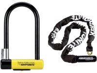 New-U New York Standard Heavy Duty Bicycle U Lock Bike Lock Black/Yellow 10 & Keeper 785 Integrated Bicycle Lock Chain Bike Lock... 
