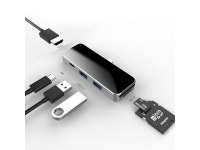 6-IN-1 single USB TYPE C Hub Laptop Charging Dock Station with HDMI-Compatible / PD charger /SD /TF / USB 3.0 hub Adapter for... 
