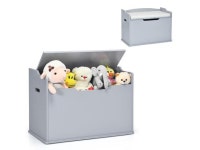 Kids Toy Box Wooden Flip-top Storage Chest Bench W/ Cushion Safety Hinge - Newegg.com