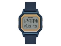 nixon siren ss a1211 - navy/gold - 100m water resistant womens digital sport watch (36mm watch face, 18mm-16mm silicone band)... 