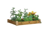 gronomics mrgb-1l 48-48 48-inch by 48-inch by 6-1/2-inch modular raised garden bed, unfinished - Newegg.com