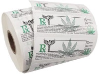 Kovot RX Medical Labels 3x1, 1000 Labels Per Roll, Perforated Between Labels, with Universal Compliant Green Leaf... 