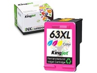 Red Ink Cartridge Replacement For Hp 63Xl 63 Xl (Color) Work For Officejet 3830 4650 5255 3831 3832 Envy 4520 4512 4516 Deskjet... 