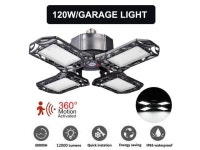 LED Garage Light Foldable Radar Induction Lamp Ceiling Light for Warehouse Workshop 85-265V Cool White - Newegg.com