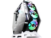 KEDIERS 7 PCS RGB Fans ATX Mid-Tower PC Gaming Case Open Computer Tower Case - USB3.0 - Remote Control - 2 Tempered Glass... 