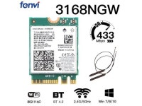 Dual band Wireless 600Mbps Wireless Network Wi-fi Card Wifi Receiver Intel 3168 AC 3168NGW NGFF M.2 802.11ac For Bluetooth 4.2... 