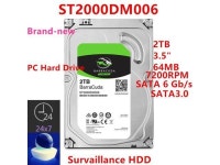 HDD For Seagate Brand BarraCuda 2TB 3.5 SATA 6 Gb/s 64MB 7200RPM For Internal HDD For Survaillance HDD For ST2000DM006 - Newegg.com