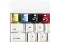 1 pc Cat Paw Mechanical Keyboard Keycap Aluminum Alloy CNC Anod Metal Transparent Backlit Cherry Profile ESC Personality Game PC... 